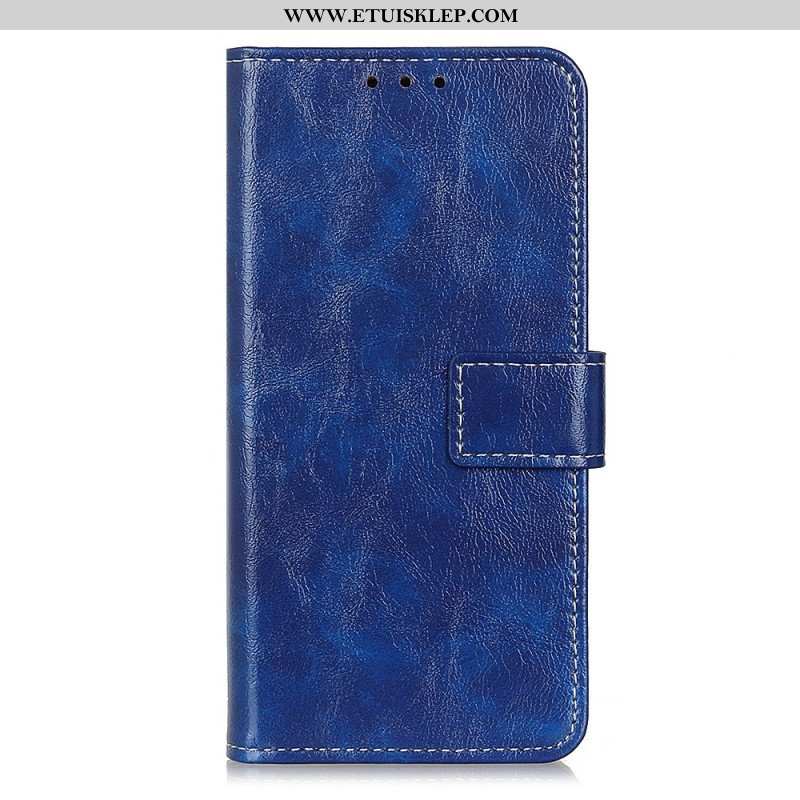 Etui Folio do Xiaomi Redmi Note 12 4G Lakierowana Z Widocznymi Szwami